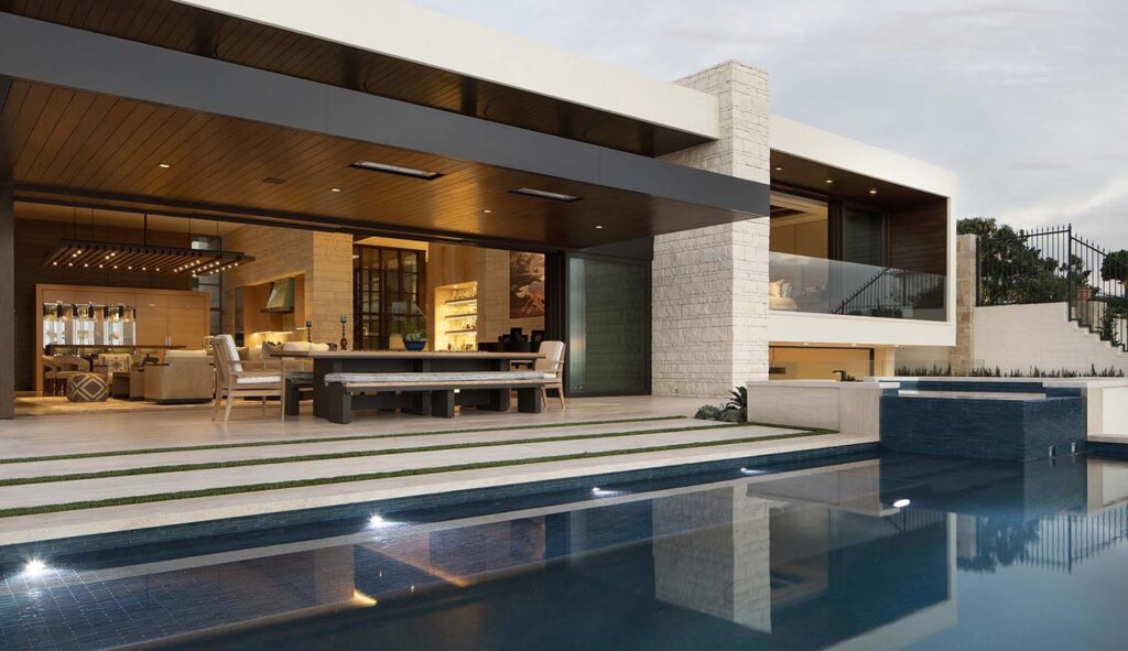 Pool designed by Daniel Stewart Landscape Architect at The Strand in Dana Point, CA.